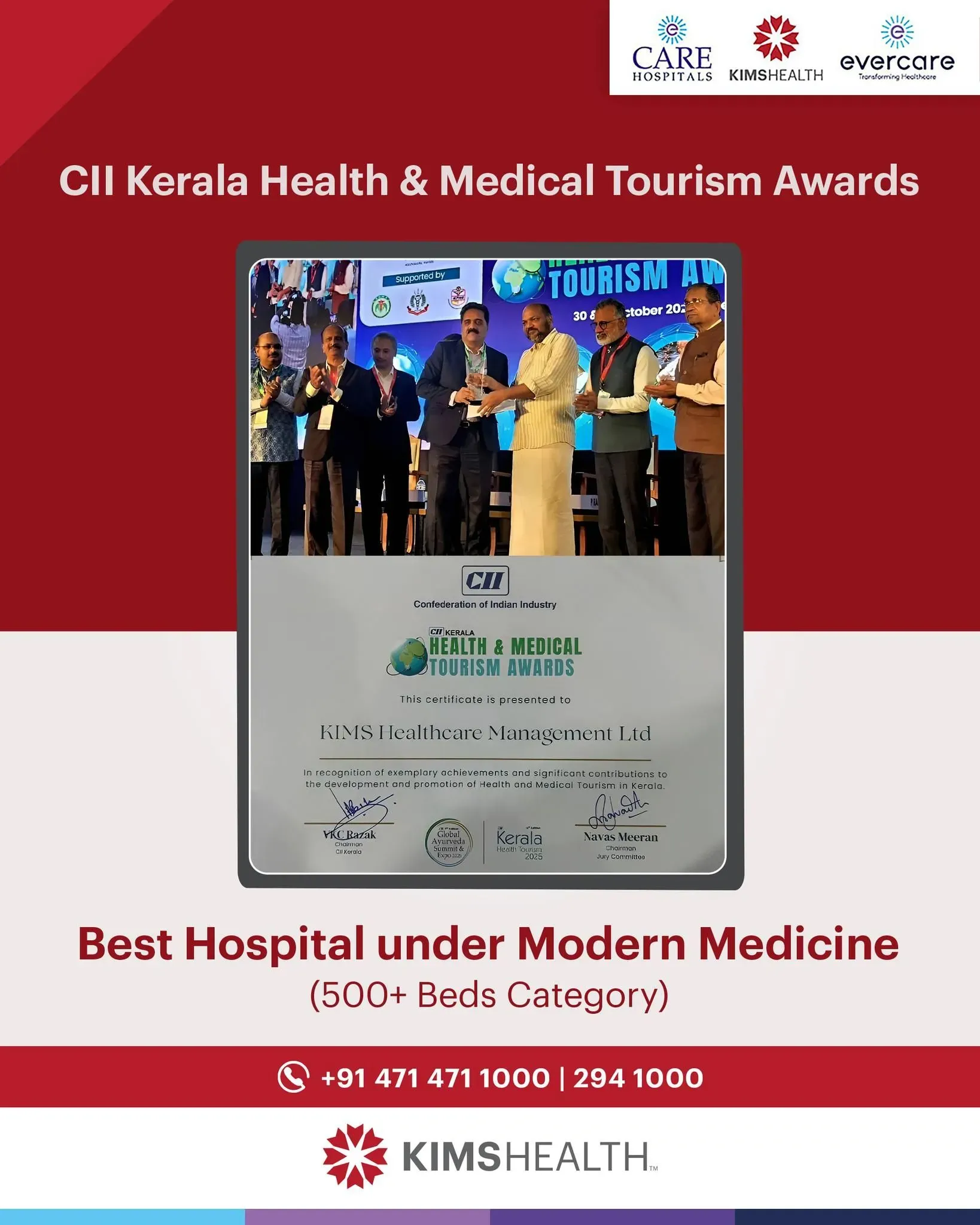 Best Hospital under Modern Medicine (500+ Beds Category)