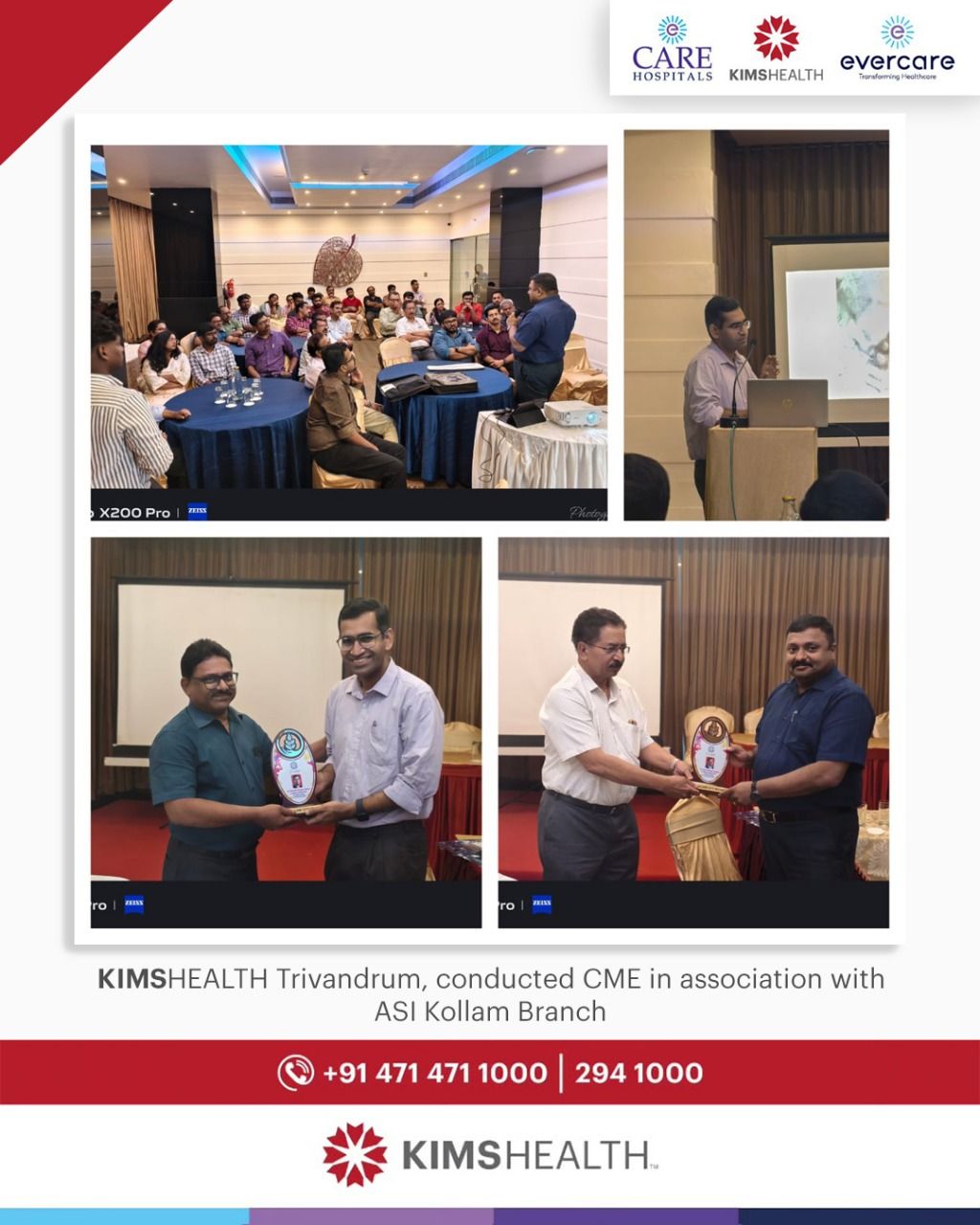 KIMSHEALTH Trivandrum, conducted a CME in association with the ASI Kollam Branch