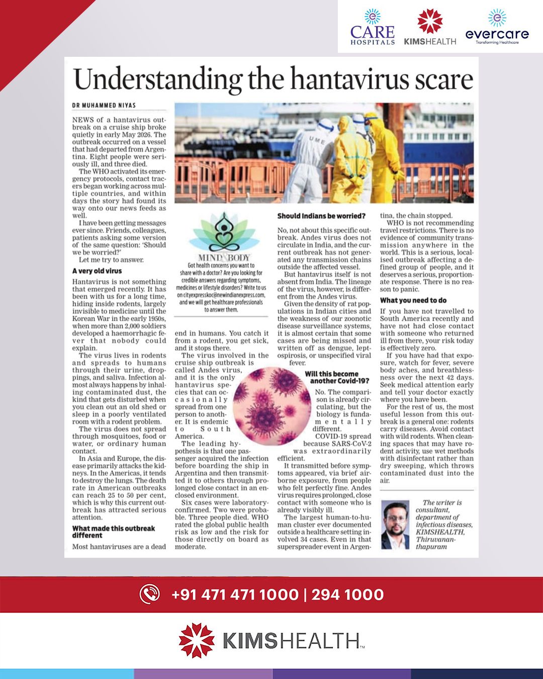 Is the recent Hantavirus outbreak the next COVID-19? Short answer: NO.
